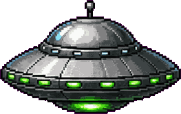 円盤型UFOのドット絵