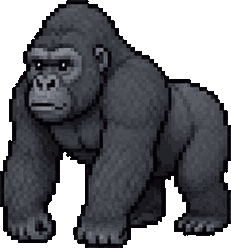 ゴリラのドット絵