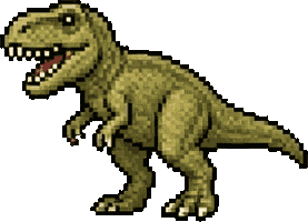 ティラノサウルスのドット絵